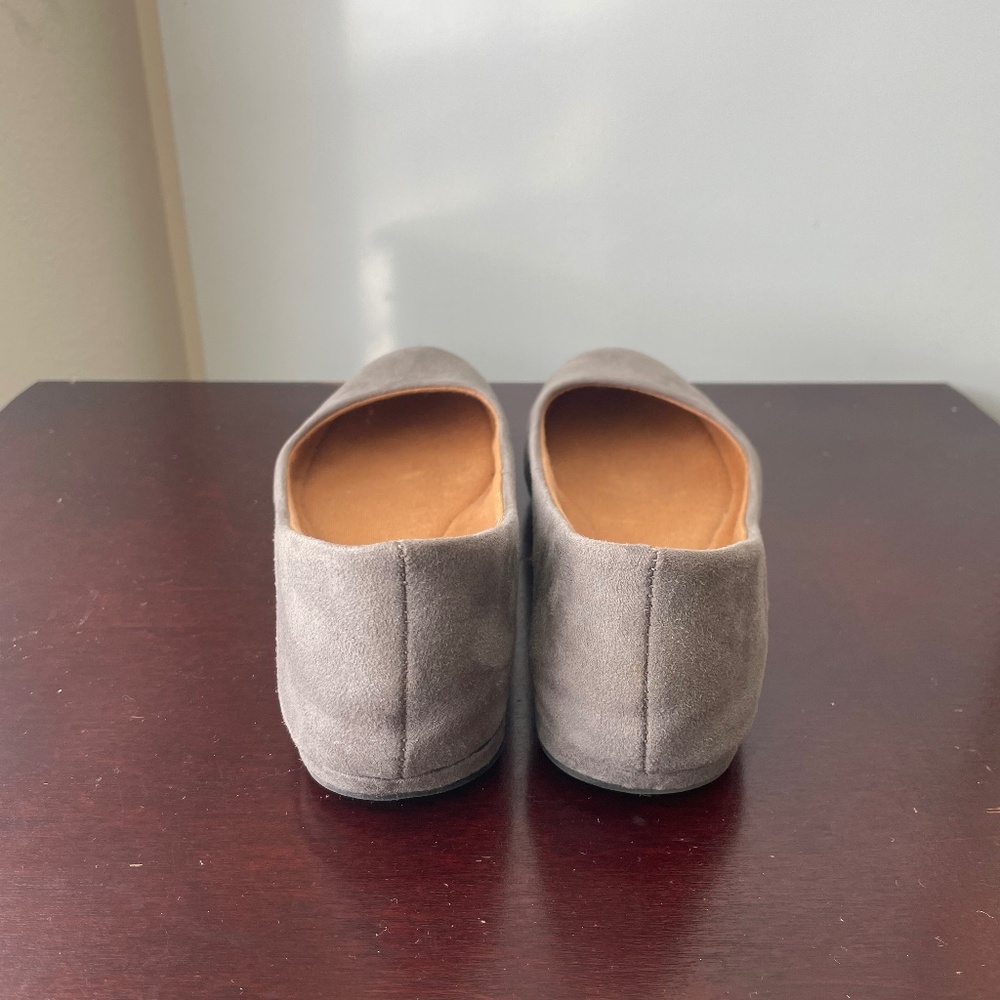 Gray Rounded Toe Flats - Picture 5 of 7